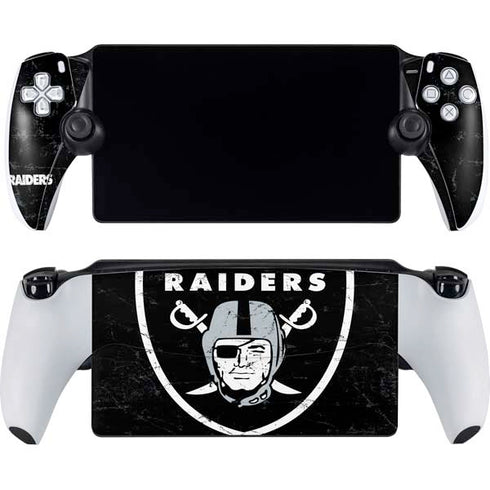 NFL Las Vegas Raiders Distressed PlayStation Portal Remote Player Skin