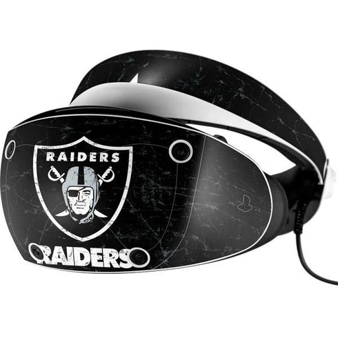 NFL Las Vegas Raiders Distressed PlayStation VR2 Skin