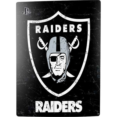 NFL Las Vegas Raiders Distressed PS5 Bundle Skin