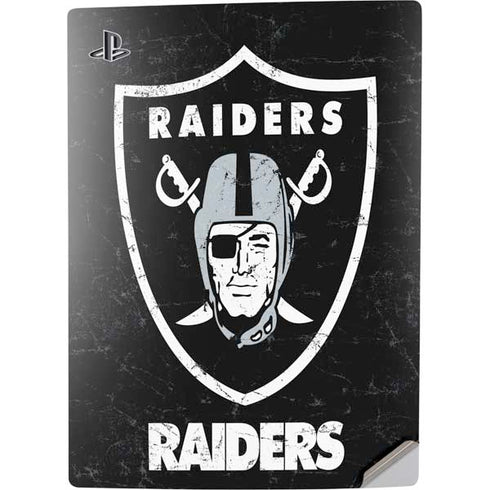 NFL Las Vegas Raiders Distressed PS5 Digital Edition Console Skin