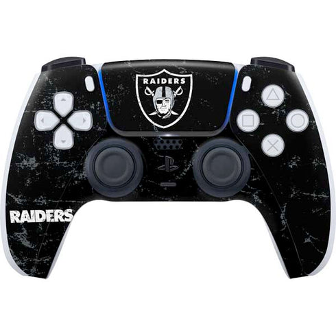 NFL Las Vegas Raiders Distressed PS5 Controller Skin
