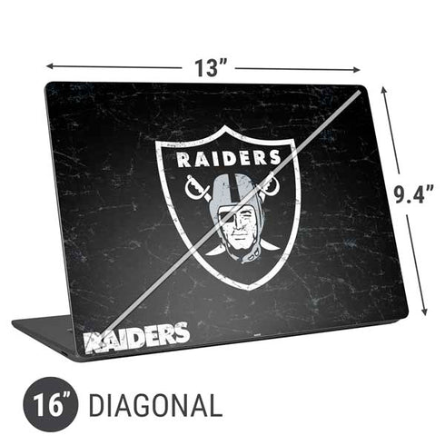 NFL Las Vegas Raiders Distressed Universal Laptop 16in (13 x 9.4in) Skin