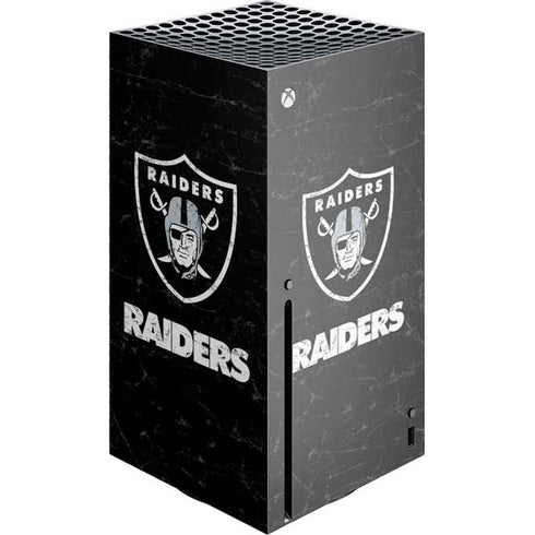 NFL Las Vegas Raiders Distressed Xbox Series X Console Skin