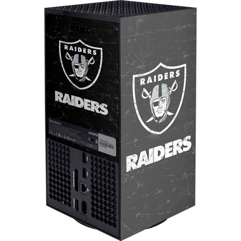 NFL Las Vegas Raiders Distressed Xbox Series X Console Skin