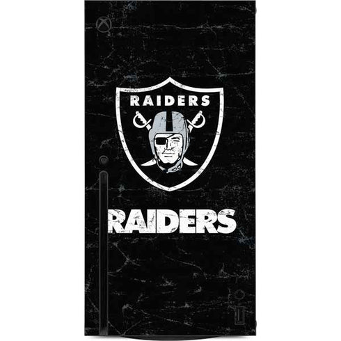 NFL Las Vegas Raiders Distressed Xbox Series X Console Skin