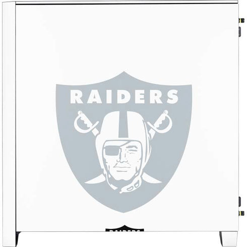 NFL Las Vegas Raiders Double Vision Corsair 4000D Tempered Glass Mid-Tower ATX Case Skin