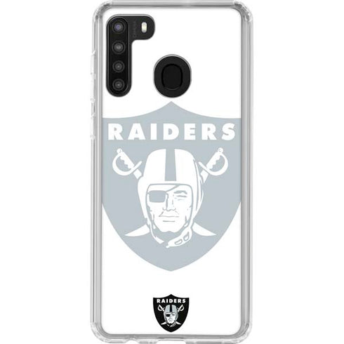 NFL Las Vegas Raiders Double Vision Galaxy A21 Clear Case