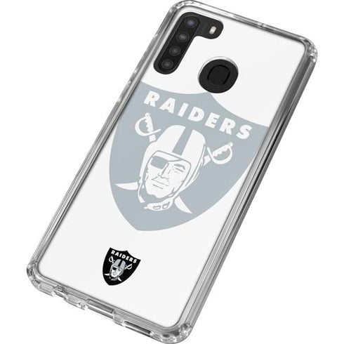 NFL Las Vegas Raiders Double Vision Galaxy A21 Clear Case
