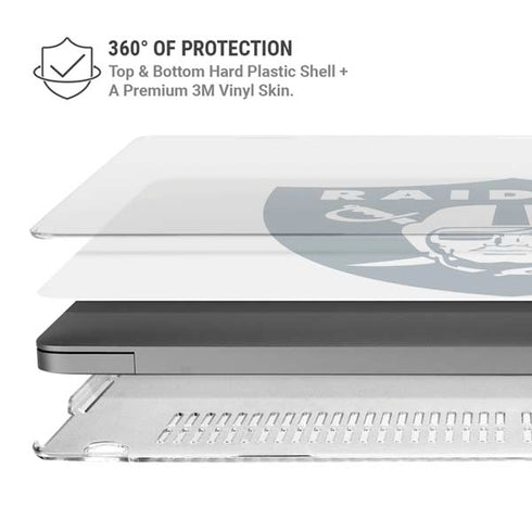 NFL Las Vegas Raiders Double Vision MacBook Pro 16in (2021-25) Case plus Skin