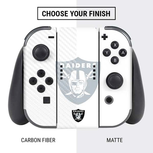 NFL Las Vegas Raiders Double Vision Nintendo Switch Bundle Skin