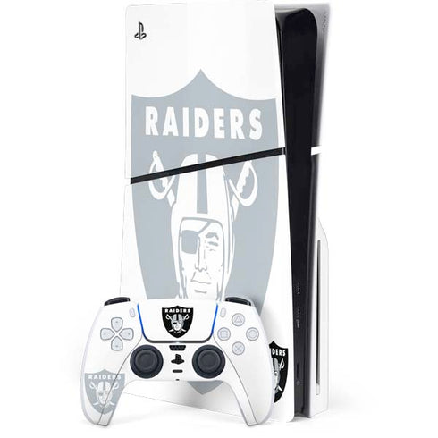 NFL Las Vegas Raiders Double Vision PS5 Slim Disk Bundle Skin