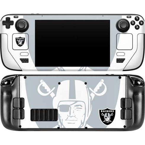 NFL Las Vegas Raiders Double Vision Steam Deck Handheld Gaming Computer Skin