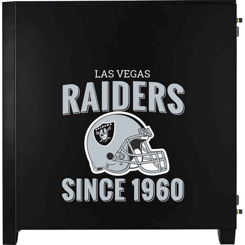 NFL Las Vegas Raiders Helmet Corsair 4000D Tempered Glass Mid-Tower ATX Case Skin