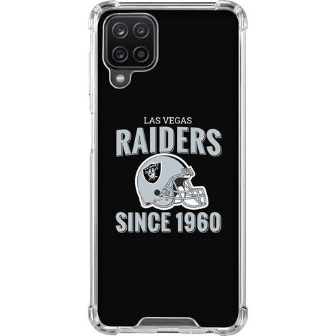 NFL Las Vegas Raiders Helmet Galaxy A12 Clear Case