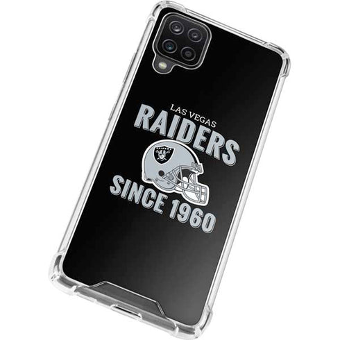 NFL Las Vegas Raiders Helmet Galaxy A12 Clear Case