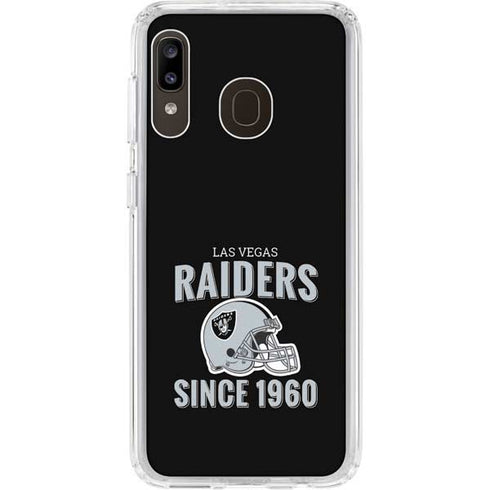 NFL Las Vegas Raiders Helmet Galaxy A20 Clear Case