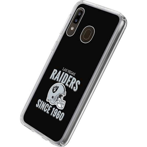 NFL Las Vegas Raiders Helmet Galaxy A20 Clear Case