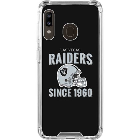 NFL Las Vegas Raiders Helmet Galaxy A30 Clear Case