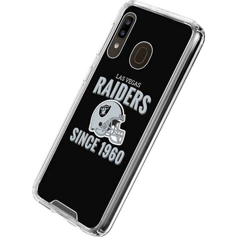 NFL Las Vegas Raiders Helmet Galaxy A30 Clear Case