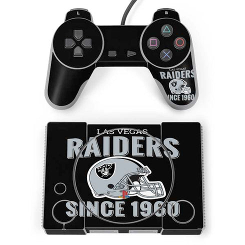NFL Las Vegas Raiders Helmet PlayStation Classic Bundle Skin