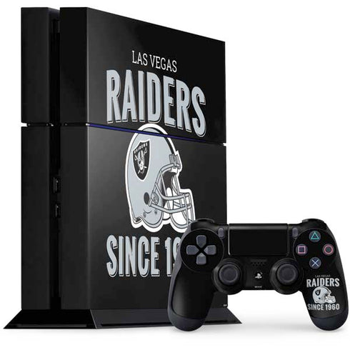 NFL Las Vegas Raiders Helmet PS4 Console and Controller Bundle Skin