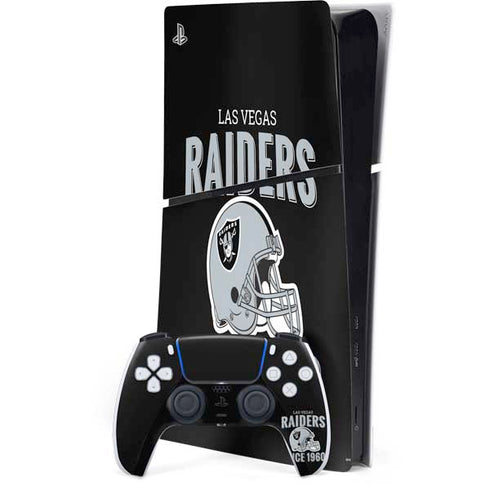 NFL Las Vegas Raiders Helmet PS5 Slim Digital Edition Bundle Skin