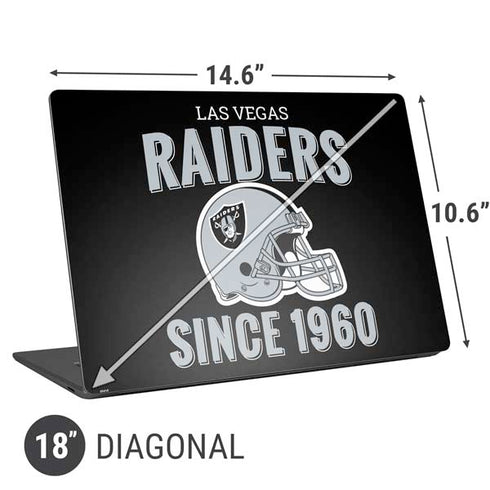 NFL Las Vegas Raiders Helmet Universal Laptop 18in (14.6 x 10.6in) Skin