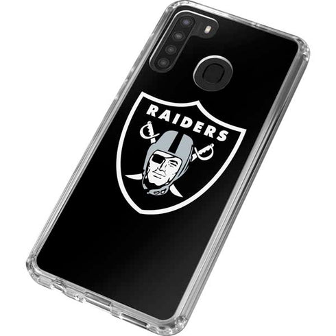 NFL Las Vegas Raiders Large Logo Galaxy A21 Clear Case