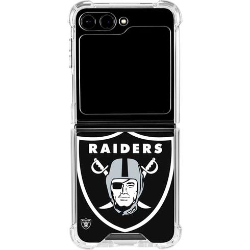 NFL Las Vegas Raiders Large Logo Galaxy Z Flip5 5G Clear Case