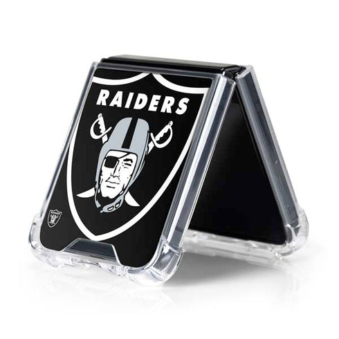 NFL Las Vegas Raiders Large Logo Galaxy Z Flip5 5G Clear Case