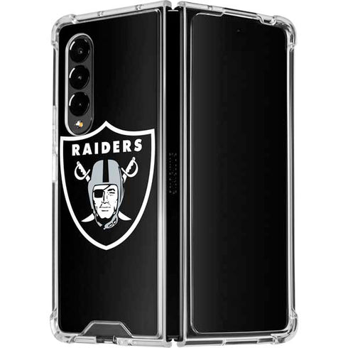 NFL Las Vegas Raiders Large Logo Galaxy Z Fold4 5G Clear Case