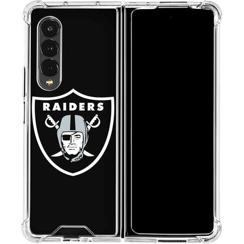 NFL Las Vegas Raiders Large Logo Galaxy Z Fold4 5G Clear Case
