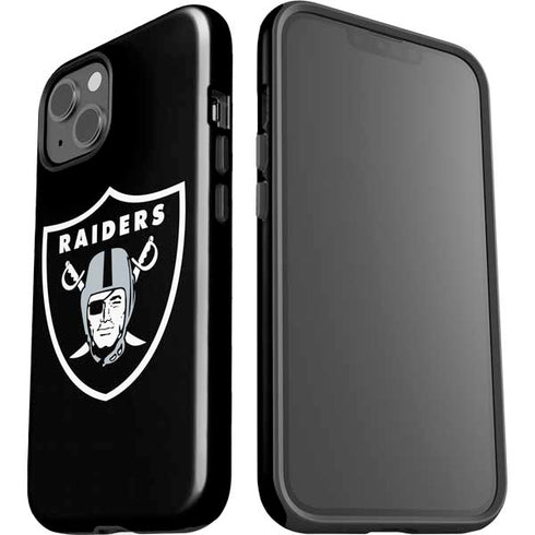 NFL Las Vegas Raiders Large Logo iPhone 15 Plus Impact Case