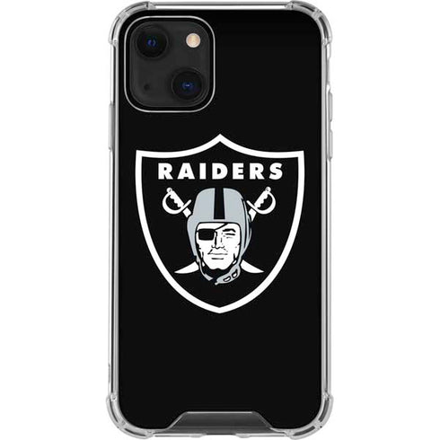 NFL Las Vegas Raiders Large Logo iPhone 15 Plus Clear Case