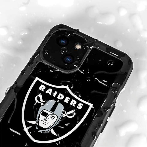 NFL Las Vegas Raiders Large Logo iPhone 15 Plus Waterproof Case