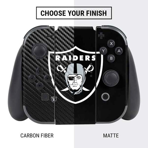 NFL Las Vegas Raiders Large Logo Nintendo Switch Bundle Skin
