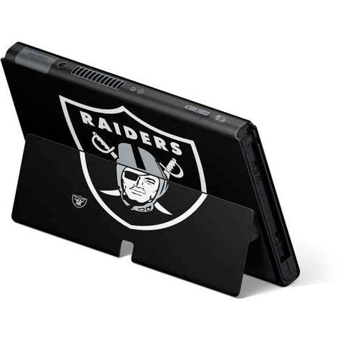 NFL Las Vegas Raiders Large Logo Nintendo Switch OLED (2021) Skin