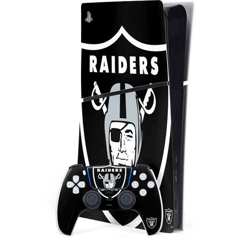 NFL Las Vegas Raiders Large Logo PS5 Slim Digital Edition Bundle Skin