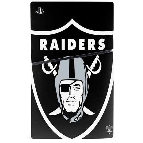 NFL Las Vegas Raiders Large Logo PS5 Slim Digital Edition Console Skin