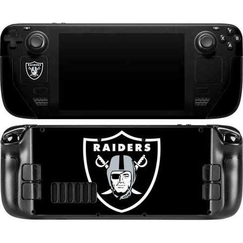 NFL Las Vegas Raiders Large Logo Steam Deck Handheld Gaming Computer Skin