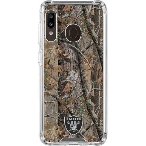 NFL Las Vegas Raiders Realtree AP Camo Galaxy A30 Clear Case
