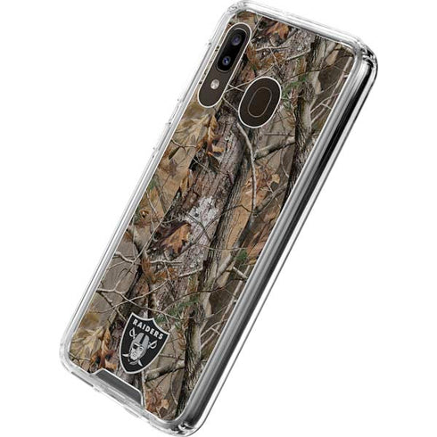 NFL Las Vegas Raiders Realtree AP Camo Galaxy A30 Clear Case