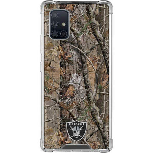 NFL Las Vegas Raiders Realtree AP Camo Galaxy A71 5G Clear Case