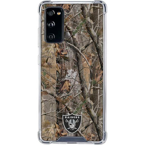 NFL Las Vegas Raiders Realtree AP Camo Galaxy S20 FE Clear Case