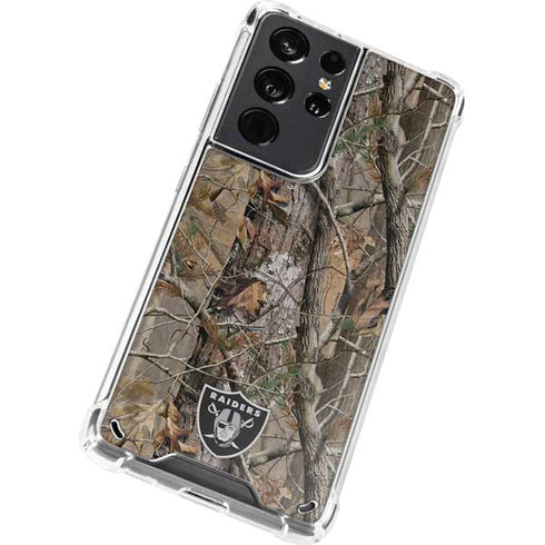 NFL Las Vegas Raiders Realtree AP Camo Galaxy S21 Ultra 5G Clear Case