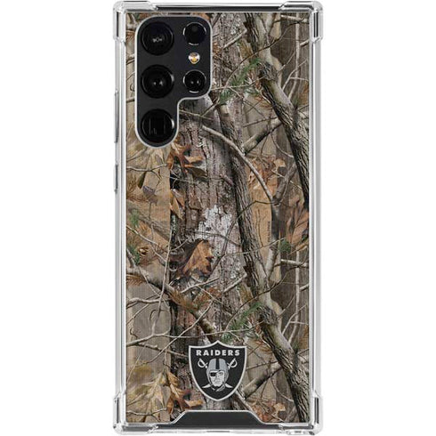 NFL Las Vegas Raiders Realtree AP Camo Galaxy S24 Ultra Clear Case
