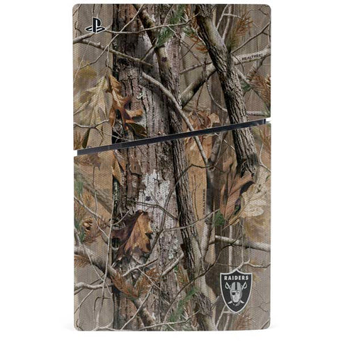 NFL Las Vegas Raiders Realtree AP Camo PS5 Slim Digital Edition Console Skin