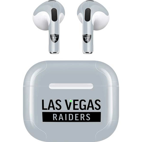 NFL Las Vegas Raiders Silver Performance Series Apple AirPods (3rd Gen 2021) Skin