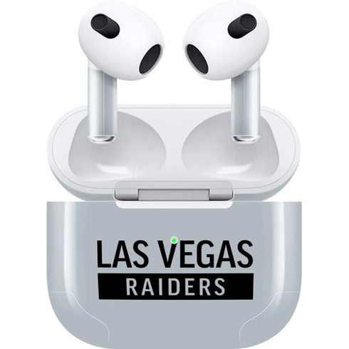 NFL Las Vegas Raiders Silver Performance Series Apple AirPods (3rd Gen 2021) Skin