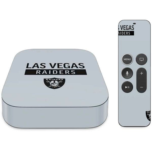 NFL Las Vegas Raiders Silver Performance Series Apple TV Skin